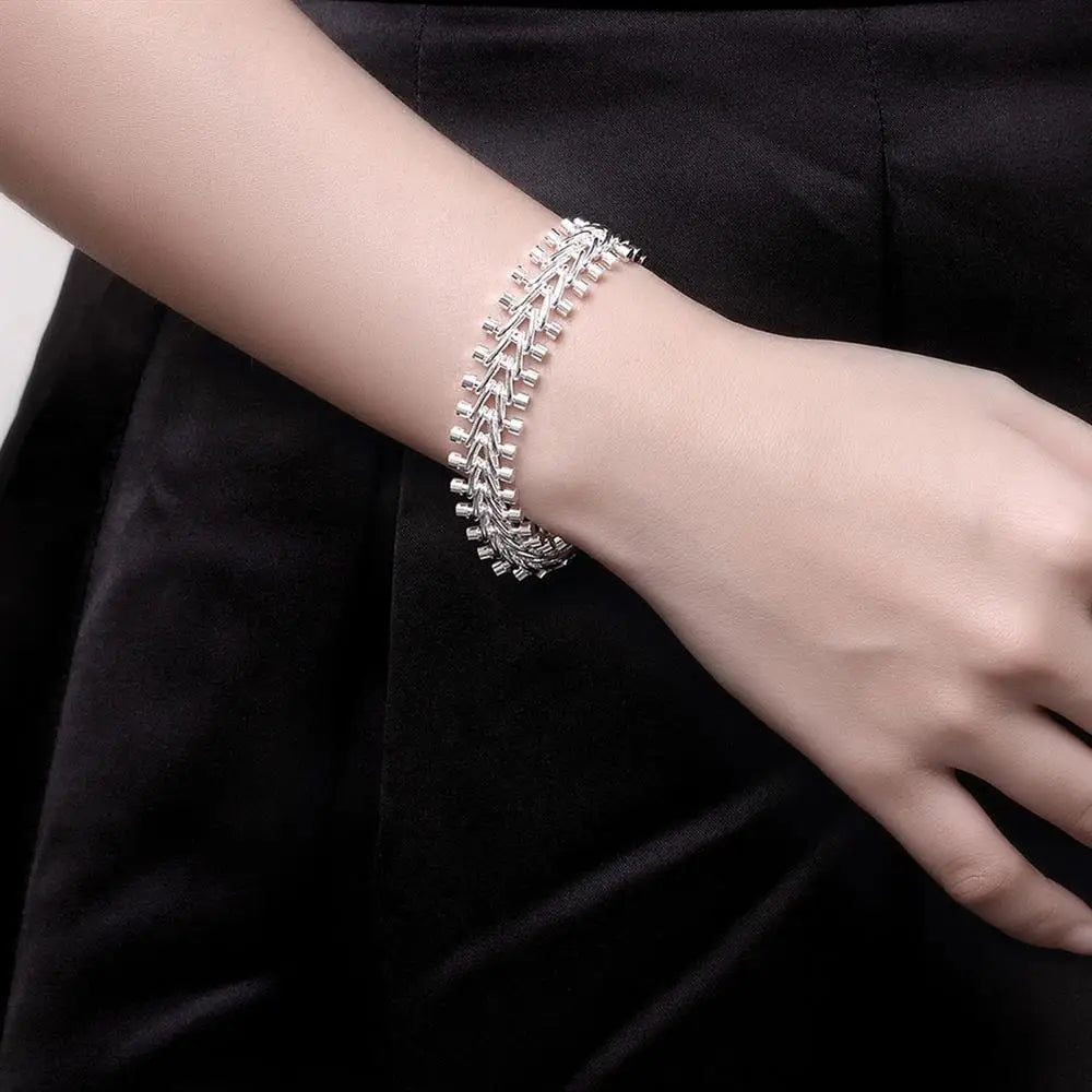 Pulseira Fish Bone Prata