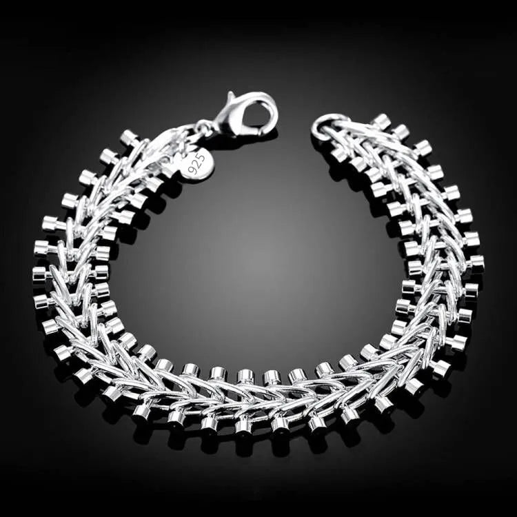 Pulseira Fish Bone Prata