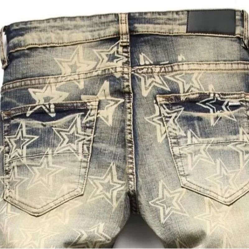 Jeans Retro Patch Distressed