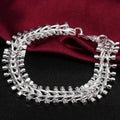 Pulseira Fish Bone Prata