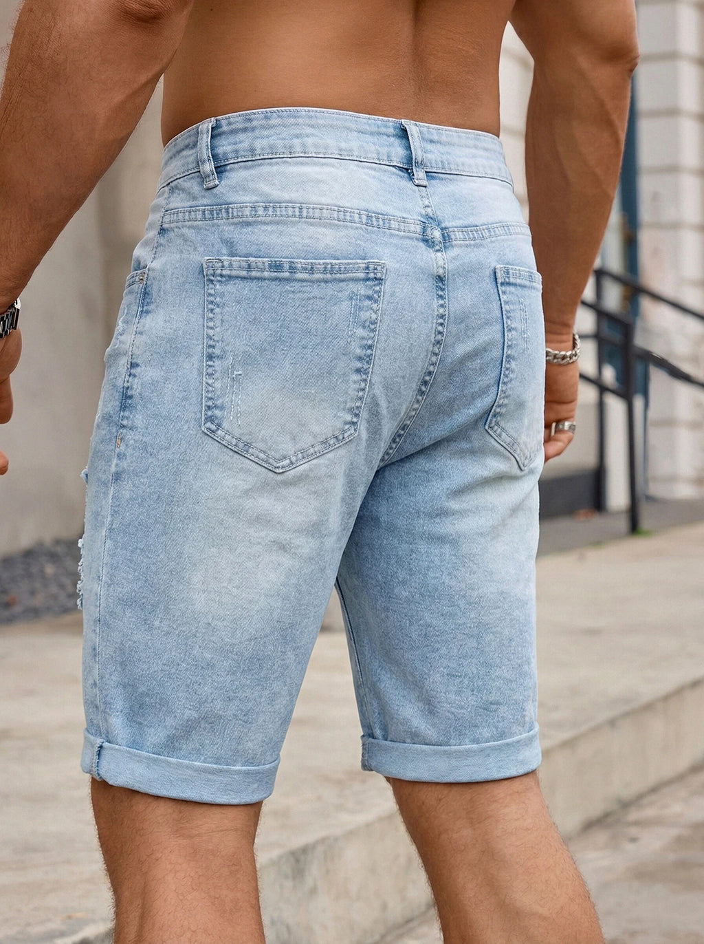 Short Denim Ripped Urban Edge