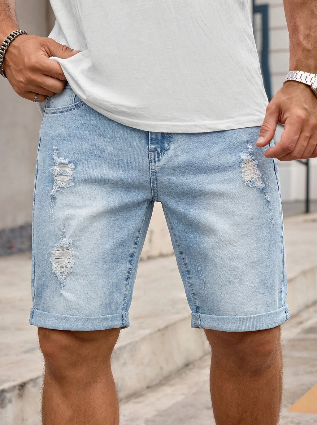 Short Denim Ripped Urban Edge