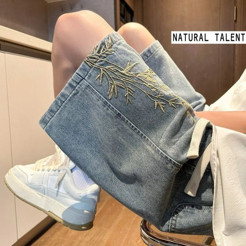 Short Denim Bordado Heritage