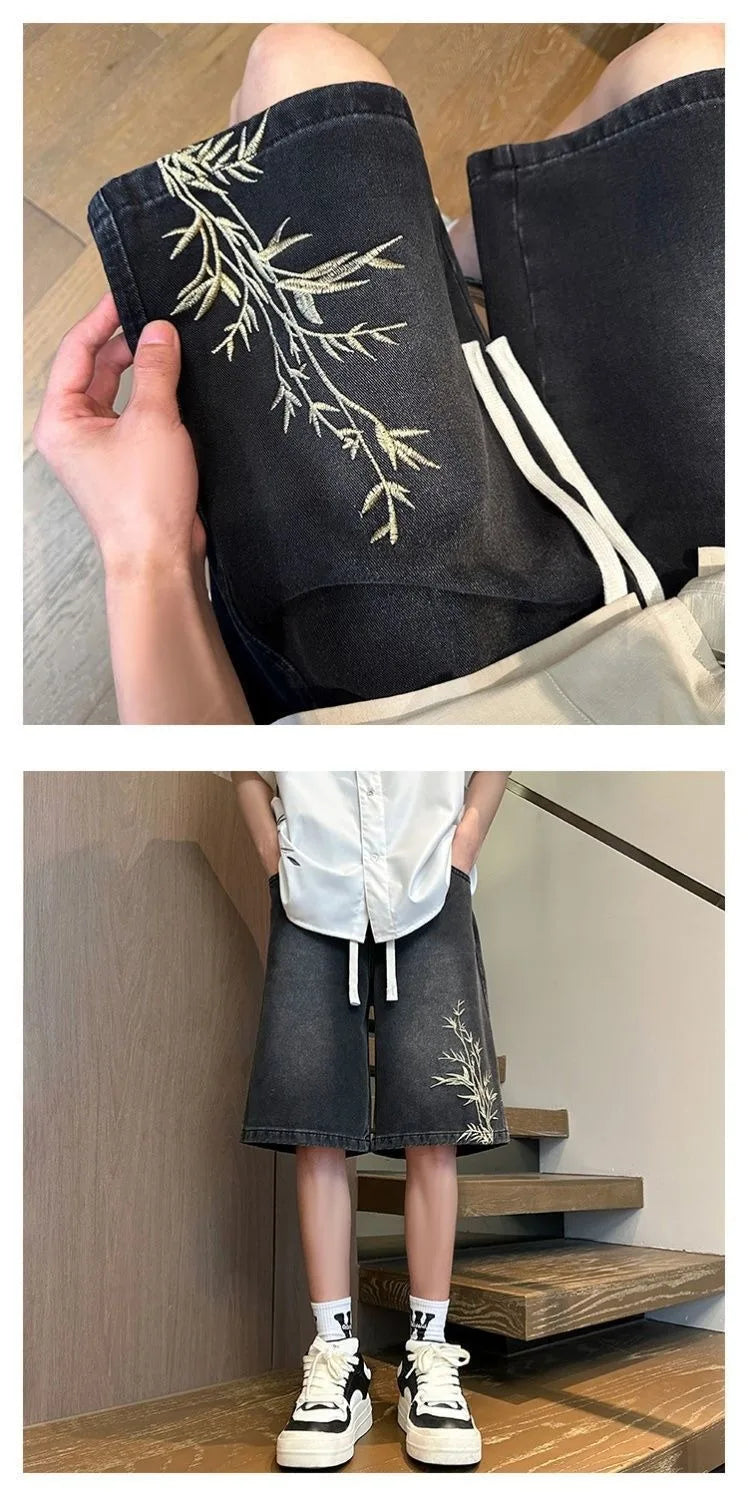 Short Denim Bordado Heritage