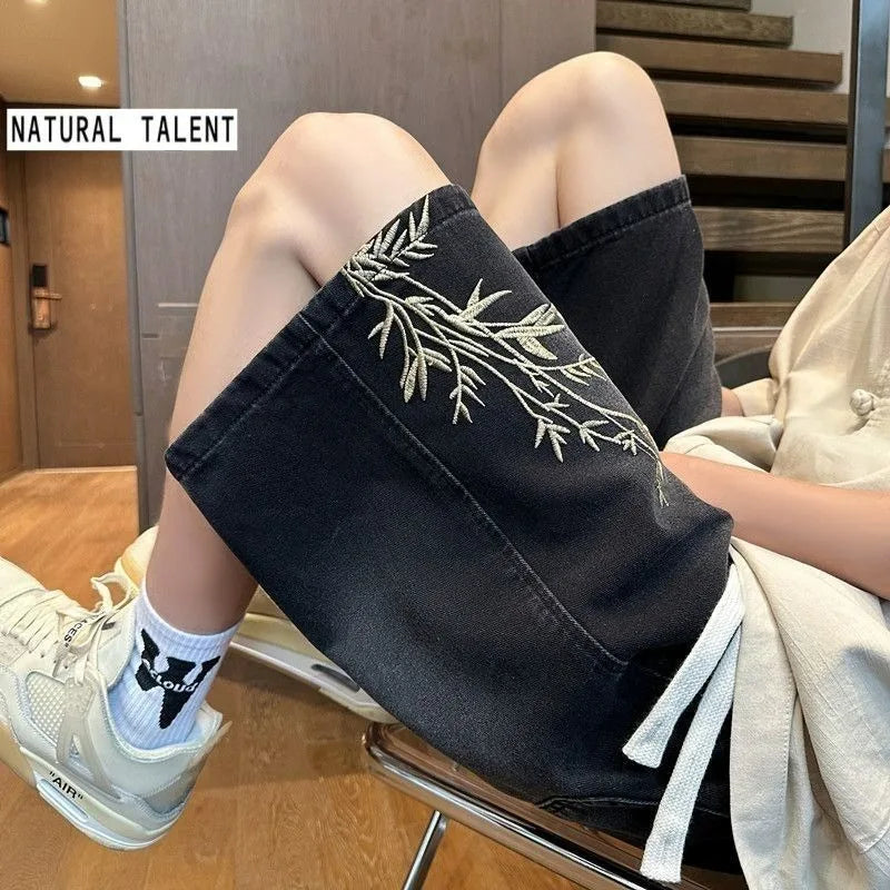 Short Denim Bordado Heritage