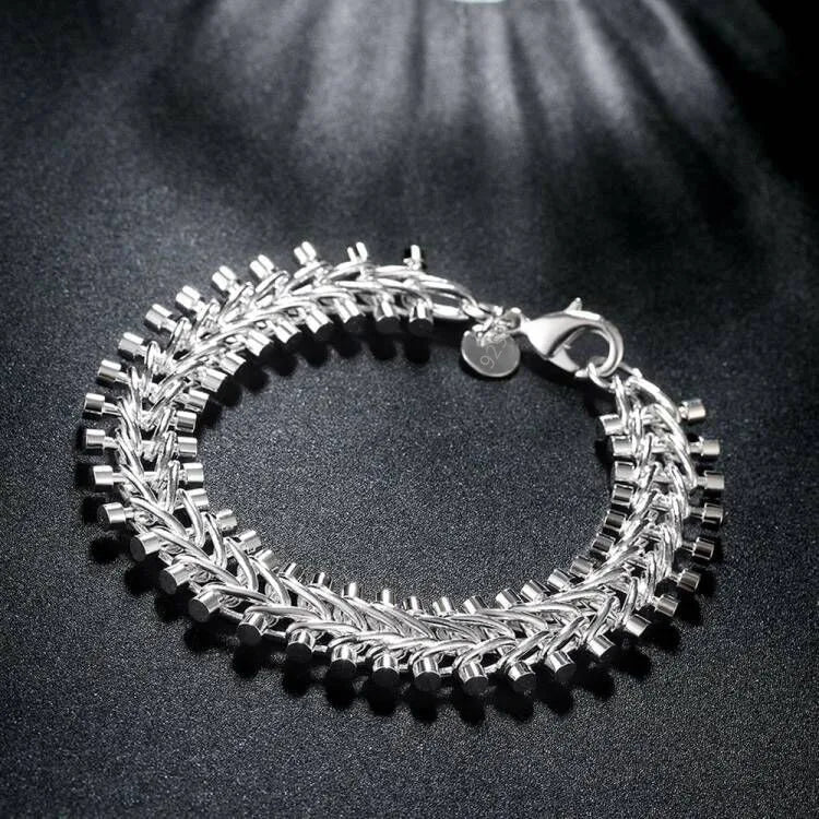 Pulseira Fish Bone Prata