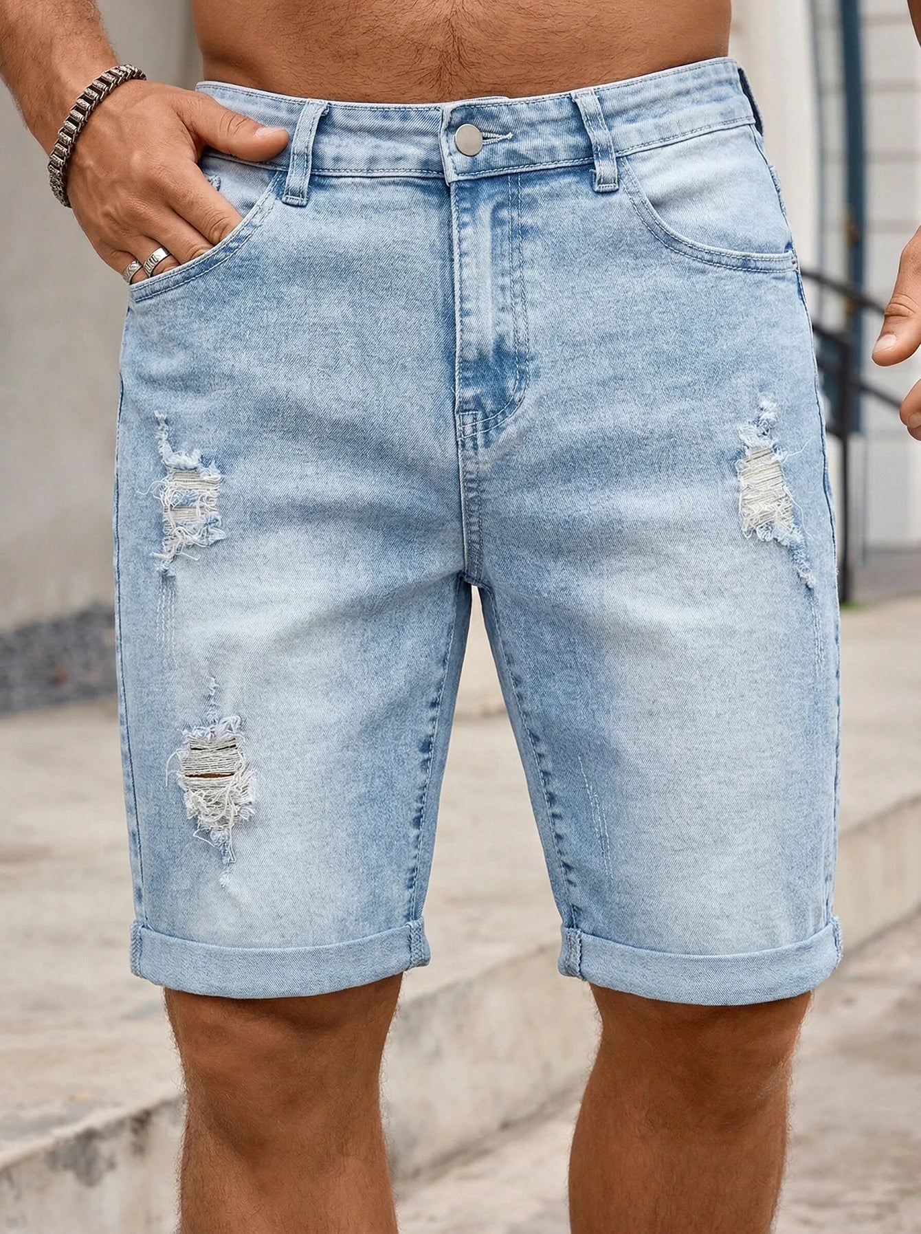 Short Denim Ripped Urban Edge
