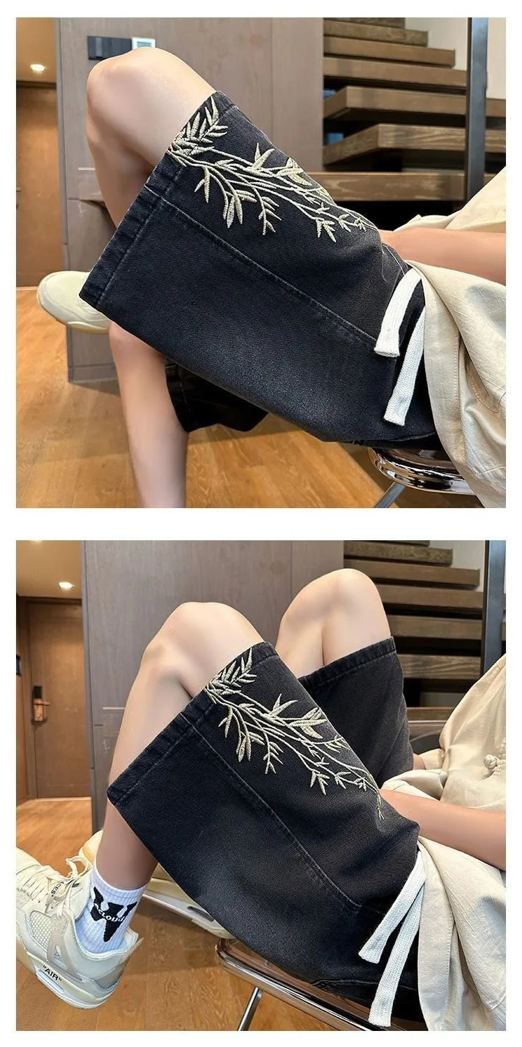 Short Denim Bordado Heritage