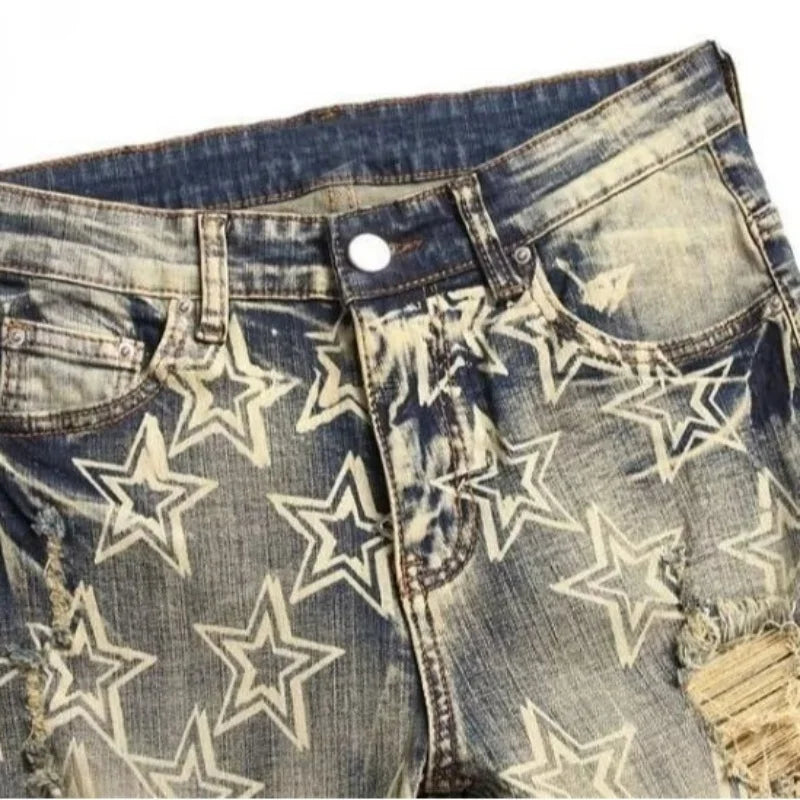 Jeans Retro Patch Distressed
