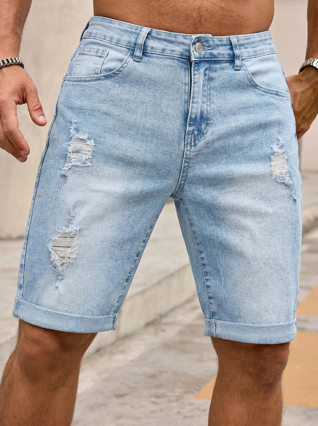 Short Denim Ripped Urban Edge