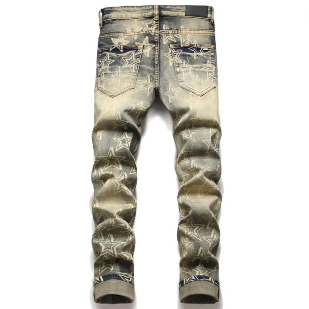 Jeans Retro Patch Distressed