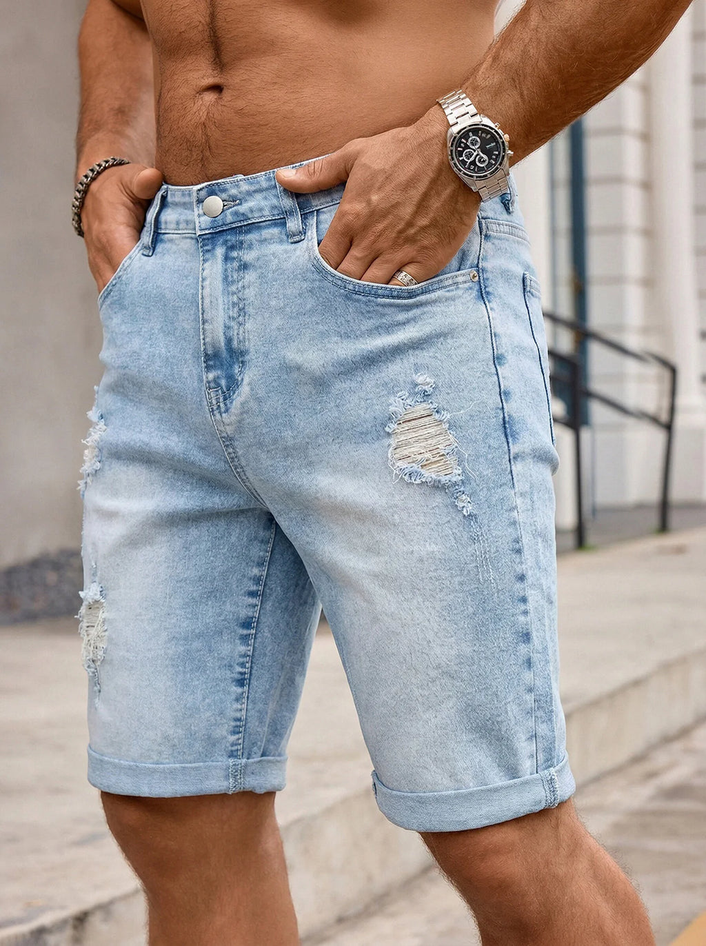 Short Denim Ripped Urban Edge