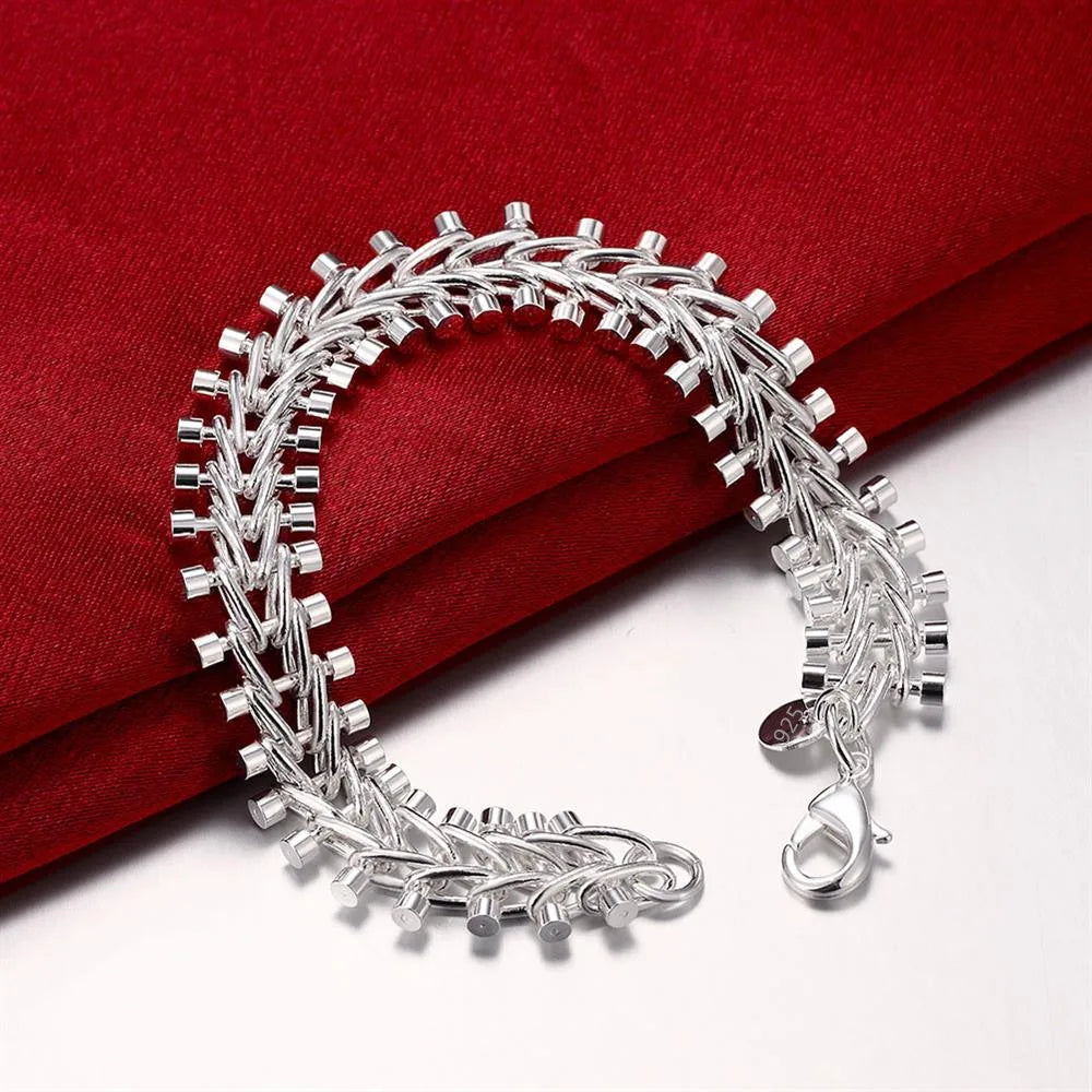 Pulseira Fish Bone Prata