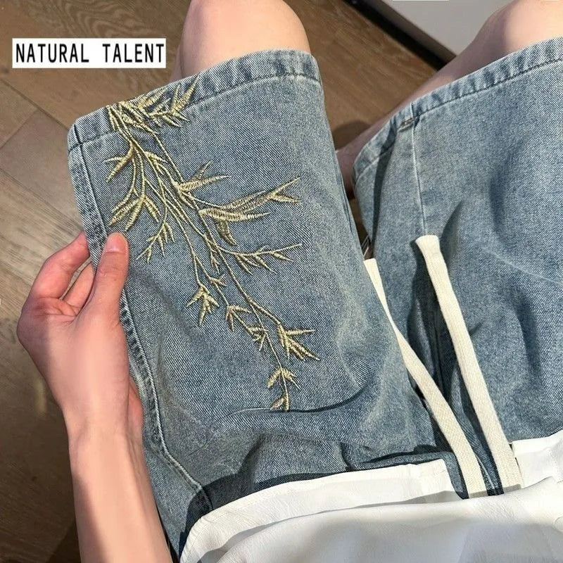 Short Denim Bordado Heritage